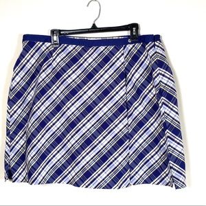 LIz Claiborne LizGolf Plaid Plus Size Skort